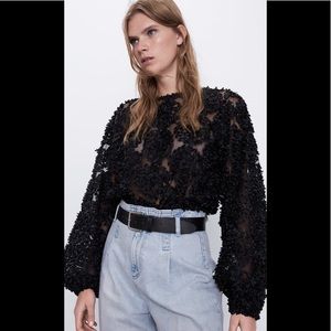 Zara Tulle blouse